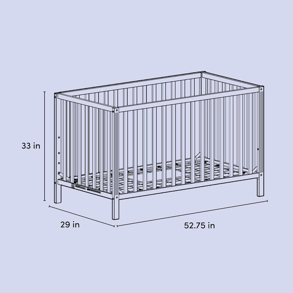 Storkcraft Morningside 5-in-1 Convertible Crib – GREENGUARD Gold Certified, Fits Standard Crib Mattress, Converts to Toddler Bed, Daybed and Full Bed, 4 Adjustable Mattress Heights (Driftwood)