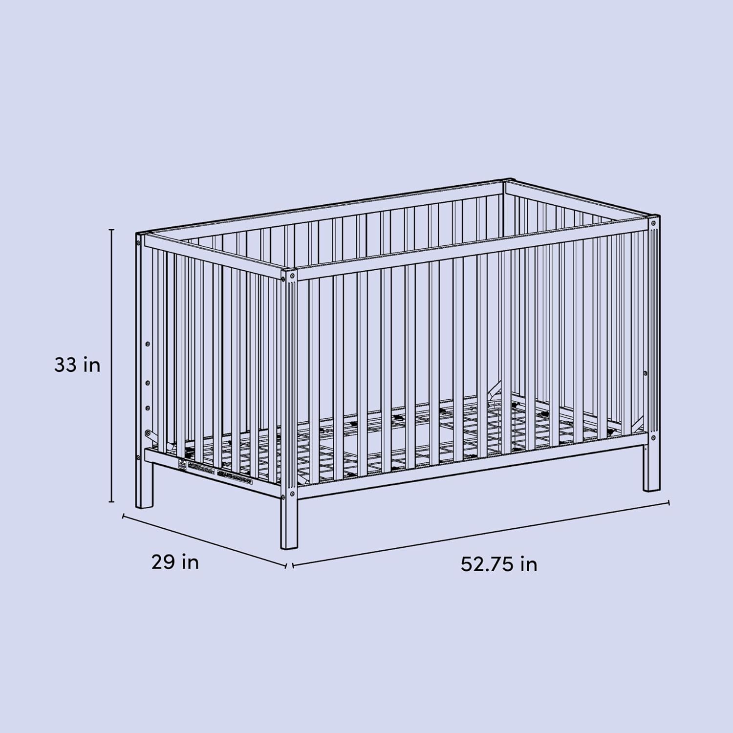 Storkcraft Morningside 5-in-1 Convertible Crib – GREENGUARD Gold Certified, Fits Standard Crib Mattress, Converts to Toddler Bed, Daybed and Full Bed, 4 Adjustable Mattress Heights (Driftwood)