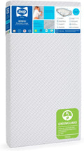 Sealy Baby Refresh Breathable Crib Mattress, GREENGUARD Gold Certified, Made in USA, Removable Knit Cover, 2 Stage, Toddler Bed Fit, Safety & Quality Tested, 52x28