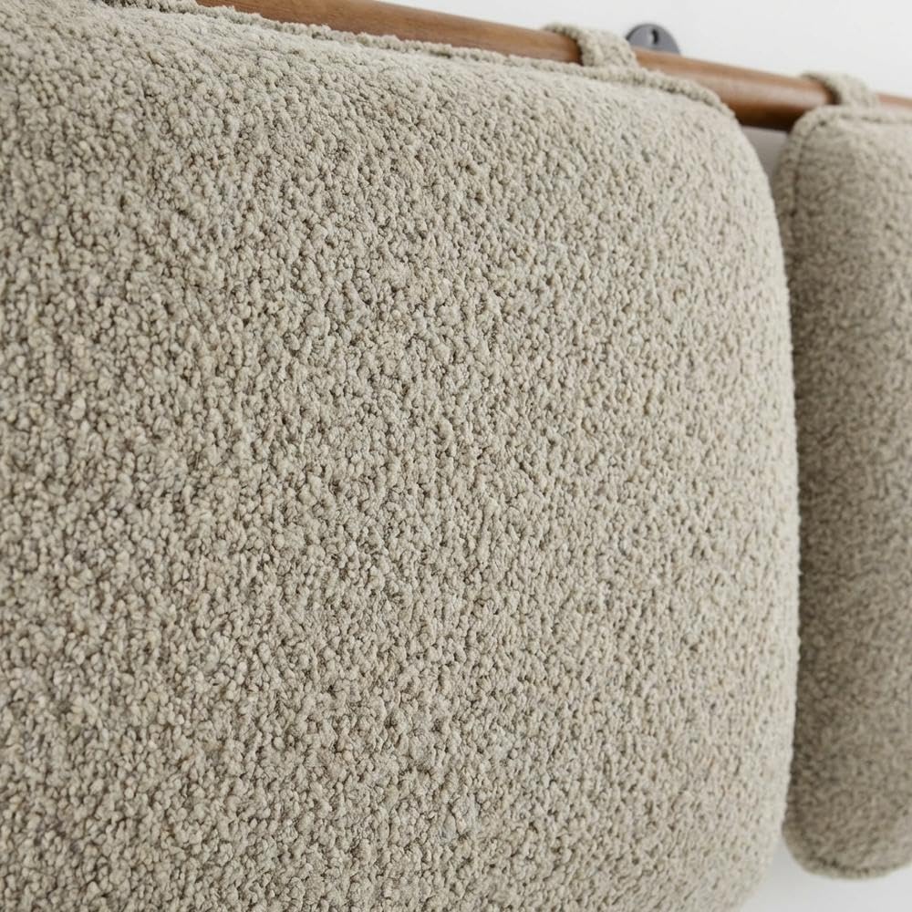 Furnifact Chenille Upholstered King Headboard Wall-Mounted Design, Soft Comfortable Fabric, Durable Structure, Elegant Style for Bedroom Decor, Single Piece