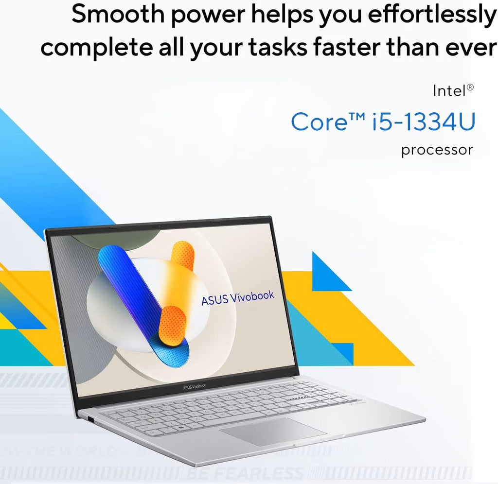 ASUS Vivobook 15 15.6" FHD Laptop, Intel 10-Core i5 1334U, 16GB RAM 512GB SSD, Intel Iris Xe Graphics Backlit Keyboard Win 11 WiFi 6 Bluetooth 5.2 Computer for Creator Business Gaming w/GM Accessory