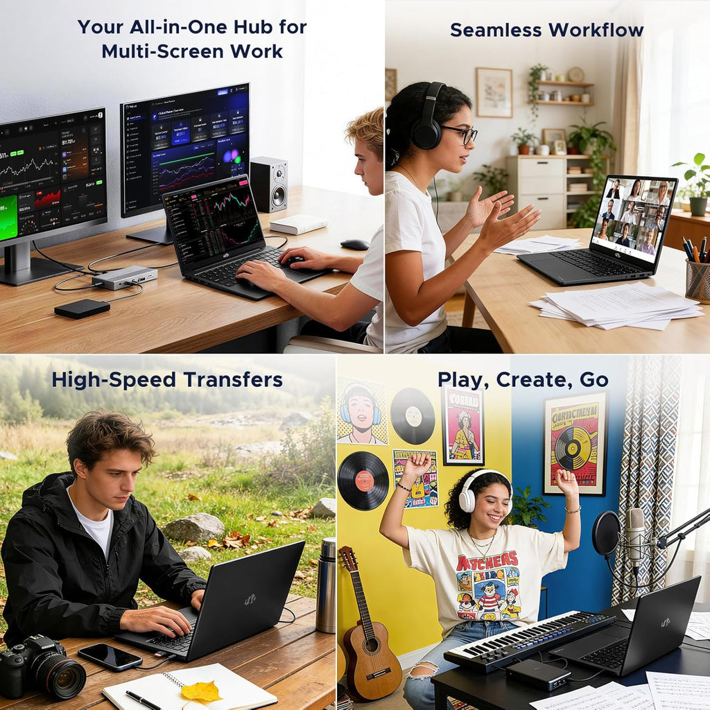 NIMO 15.6" IPS FHD-Business-Laptop, 8 Cores AMD Ryzen 7 Pro 6850U 32GB RAM 1TB SSD (Beat i7-1360P Up to 4.7GHz) Radeon 680M 100W Fast PD Backlit Keyboard for Content Creators & Student 2-Yr Warranty