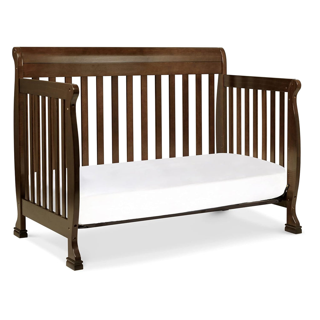 daVinci Kalani 4-in-1 Convertible Baby Crib - Strong, Easy to Assemble GREENGUARD Certified Crib - Convertible to Toddler Bed, Daybed, Full-Size Bed - Four Adjustable Mattress Heights - Espresso