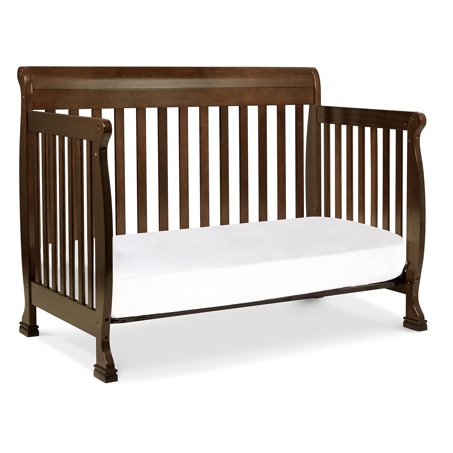 daVinci Kalani 4-in-1 Convertible Baby Crib - Strong, Easy to Assemble GREENGUARD Certified Crib - Convertible to Toddler Bed, Daybed, Full-Size Bed - Four Adjustable Mattress Heights - Espresso