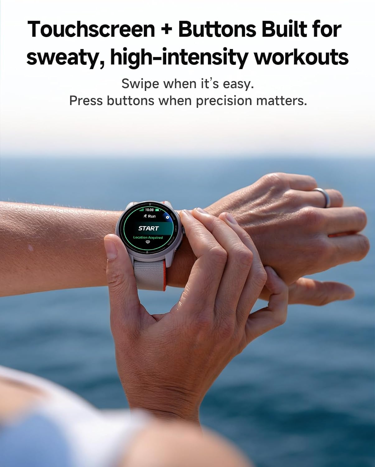 iGPSPORT VeRun GPS Sports Watch, 1.32'' AMOLED Display Running Training Metrics Plan Route Navigation ANT+ Bluetooth Black