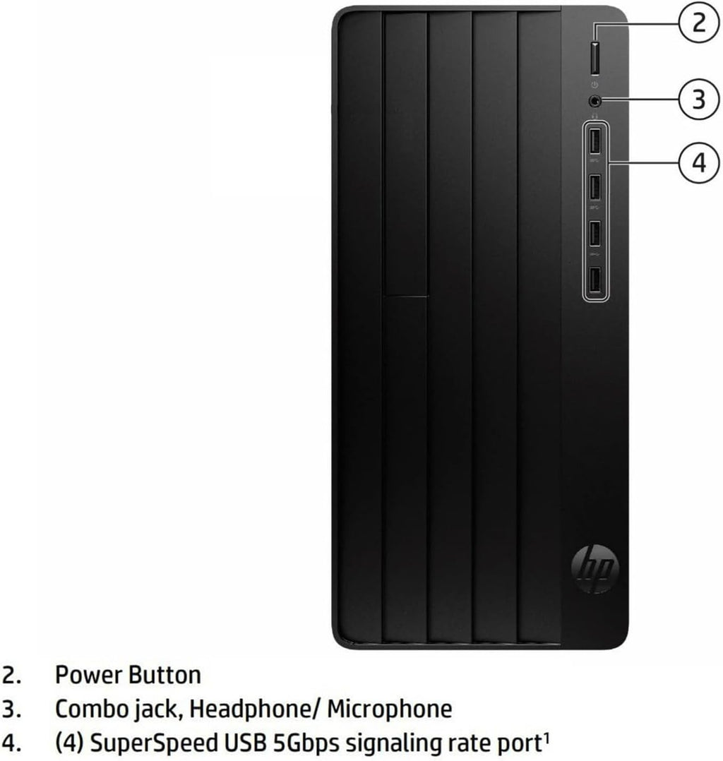 HP Desktop Computer Tower PC - Intel i5-12500T 6-Core, 32GB DDR4 RAM, 1TB PCIe SSD, Windows 11 Home, WiFi, Bluetooth, HDMI, Business Ready with Keyboard Mouse, Jet Black