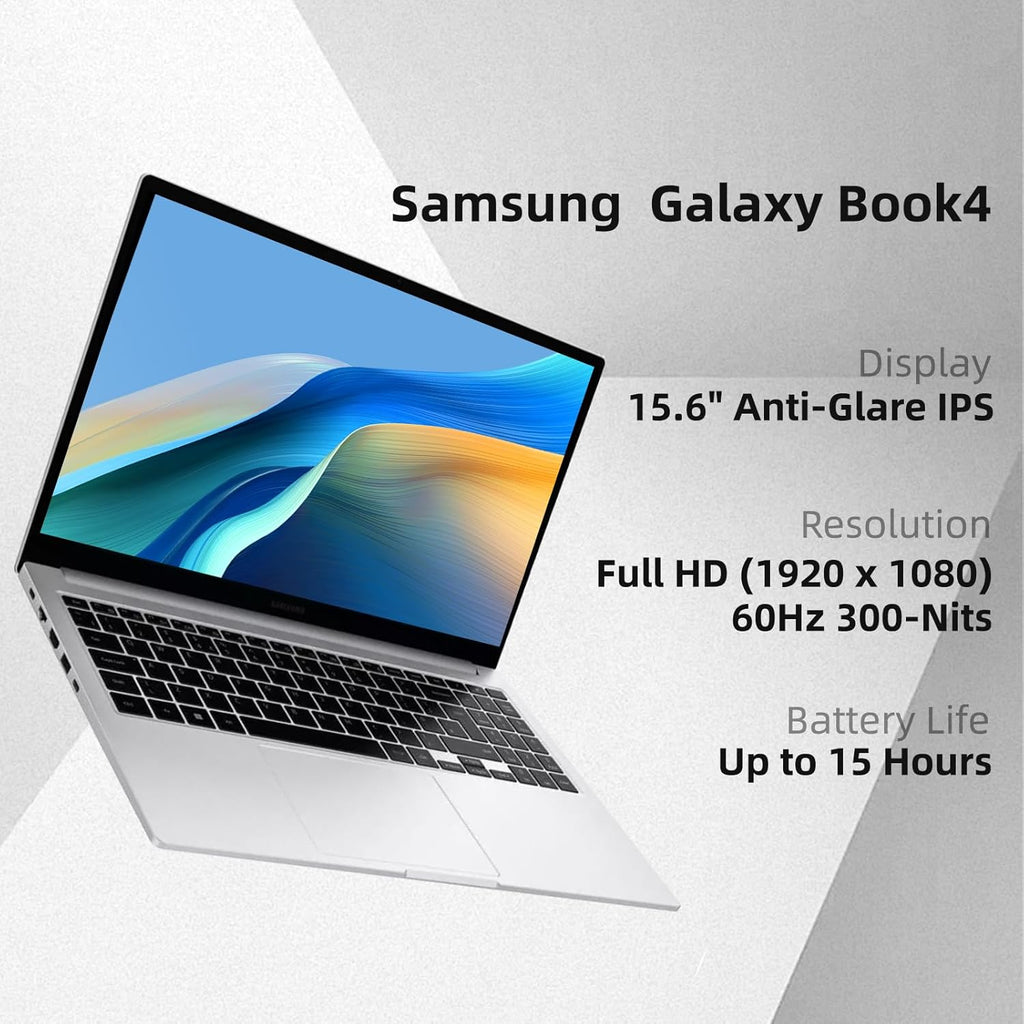 Samsung Galaxy Book4 Business Laptop - 15.6" FHD Display, Intel 10-Core 7-150U(Beats i7 1355U), 16GB RAM, 1TB SSD, Win 11 Pro + Free Lifetime Office 365 for The Web, Backlit Keyboard