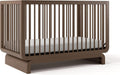 Storkcraft Santorini 5-in-1 Convertible Crib with Toddler Guardrail – GREENGUARD Gold Certified, Conversion Kit Included, 100% Solid Wood, Fits Standard Crib Mattress (Hazelnut)