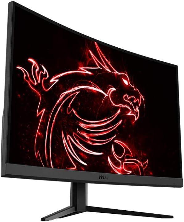 MSI 32" FHD 1500R Curvature Non-Glare Super Narrow Bezel 1ms 1920 x 1080 165Hz Refresh Rate Tilt Adjustment FreeSync Curved Gaming Monitor (Optix G32C4), Black (Renewed)