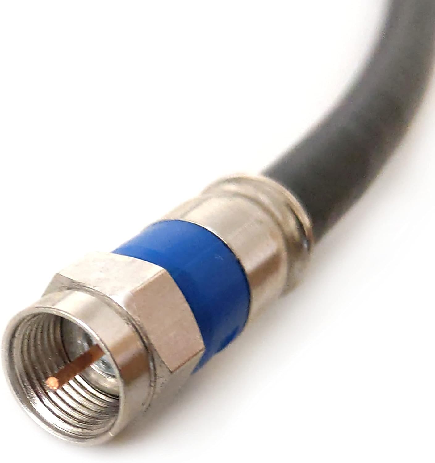 PHAT SATELLITE 100ft Quad Shield Indoor Outdoor Solid Copper RG-6 Coaxial Cable 3Ghz 75 Ohm DIRECTV Approved Satellite TV or Broadband Internet Belden SNAP N Seal RG6 Fittings Assembled in USA INTL