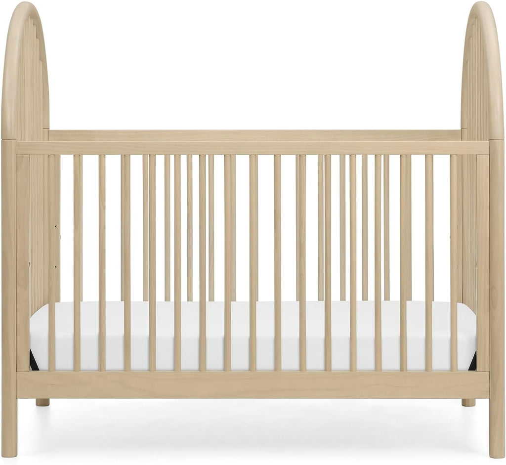 Delta Children Cannon 4-in-1 Convertible Crib - Converts from Baby Crib to Toddler Bed, Daybed and Sofa Bed, Fits Standard Full-Size Crib Mattress, Natural Sandstone
