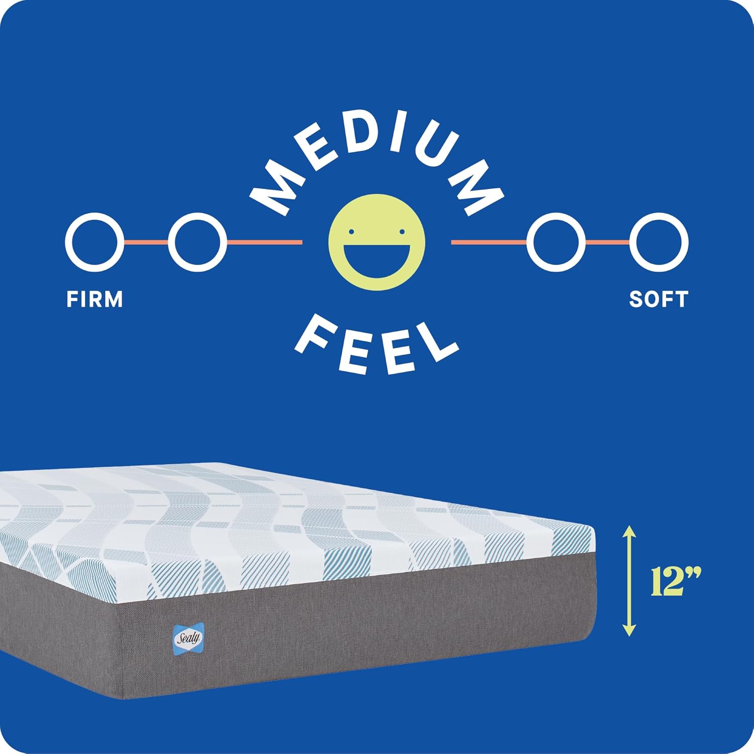 Sealy Dreamlife 12” Hybrid Mattress-in-a-Box, Full, SealyComfort Gel Memory Foam, SealyResponsive Encased Coils, Surface-Guard Technology