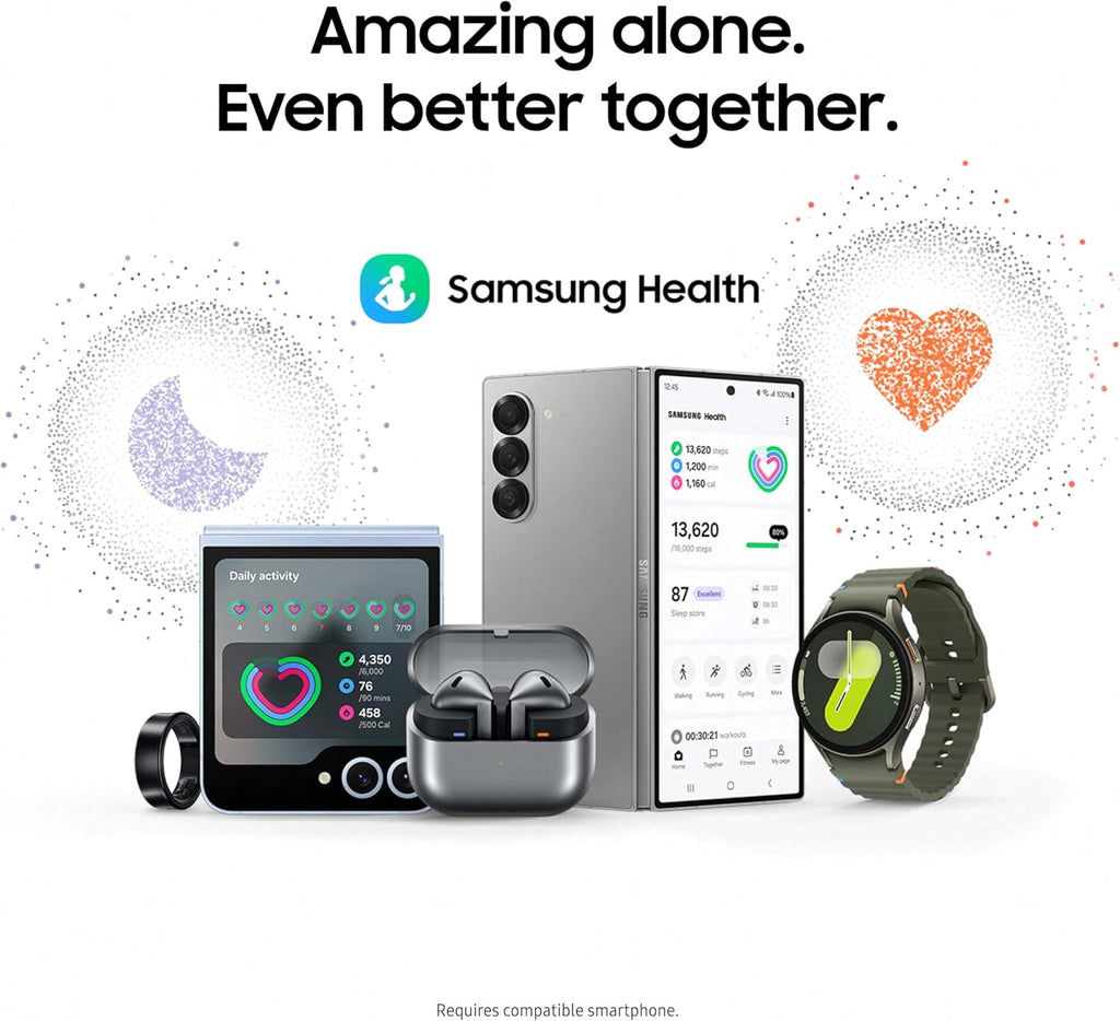 Samsung Galaxy Watch 7 40mm Bluetooth AI Smartwatch w/Energy Score, Wellness Tips, Heart Rate Tracking, Sleep Monitor, Fitness Tracker, 2024, Cream US Version, 1Yr Manufacturer Warranty