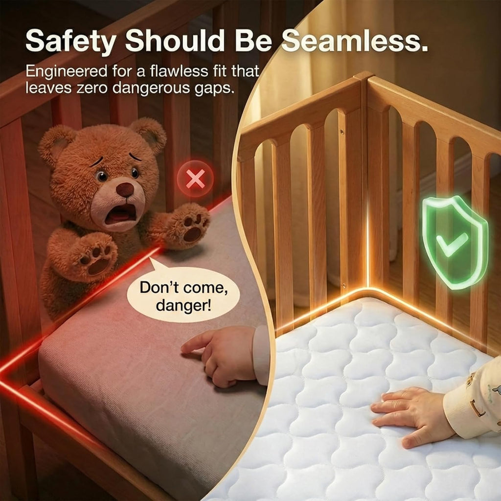 Dual Sided Baby Crib Mattress, 5 Inch Thick Soft & Firm Memory Foam Breathable Toddler Mattress, 4 in1 Standard Baby Bed Mattresses with Removable Washable Cover 52x27.6x5 - Pink