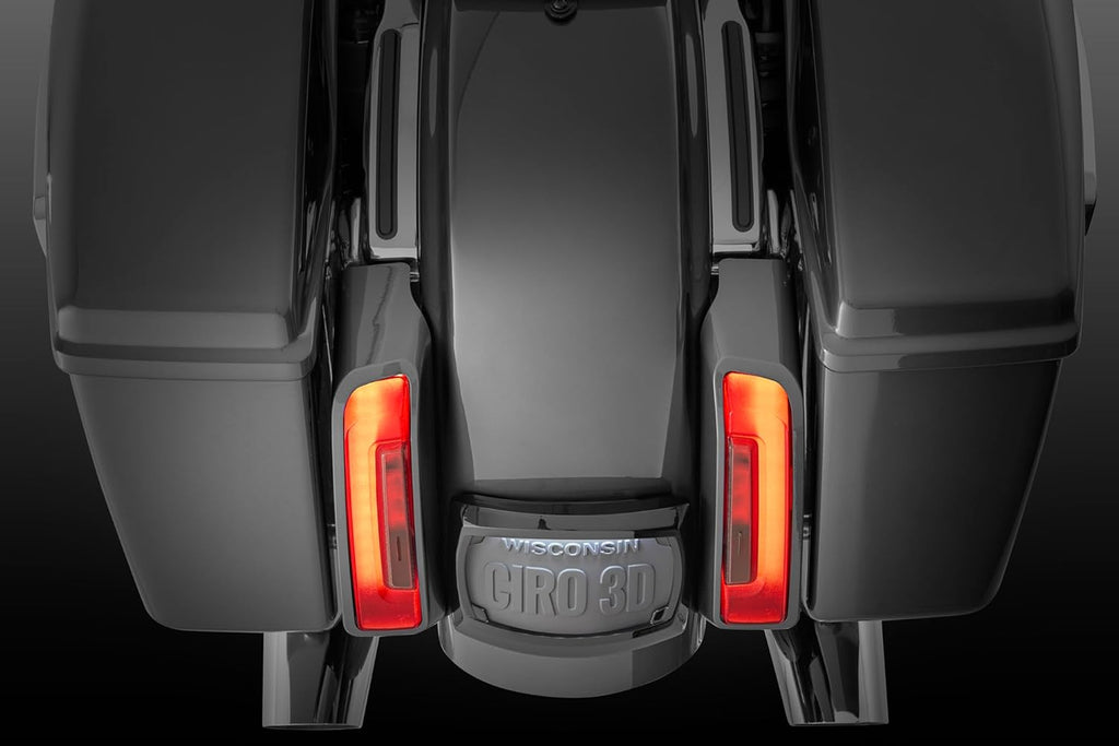 Curved Frame with LED Plate Light Intended for Harley-Davidson (Black)