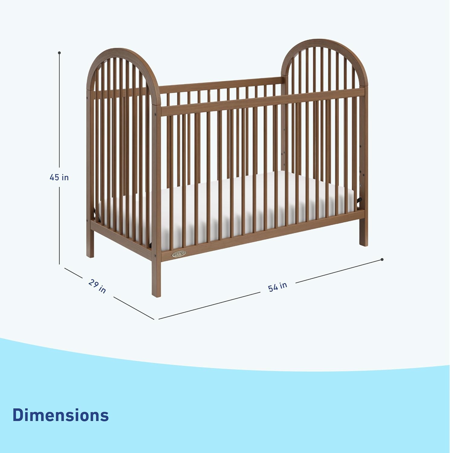 Graco Olivia Convertible Crib and Graco Premium Foam Crib & Toddler Bed Mattress Bundle (Hazelnut) – GREENGUARD Gold Certified, Standard Crib Mattress, Baby Crib Converts to Toddler Bed & Daybed