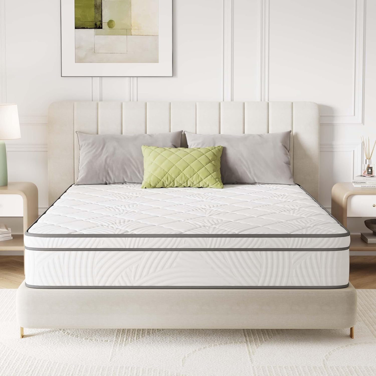 Novilla Full Size Mattress 12 Inch, Hybrid Mattress Full Size with Comfy Support, Bed Mattresses in a Box with Individual Pocket Springs for Motion Isolation & Pressure Relief, Certipur-Us Certified