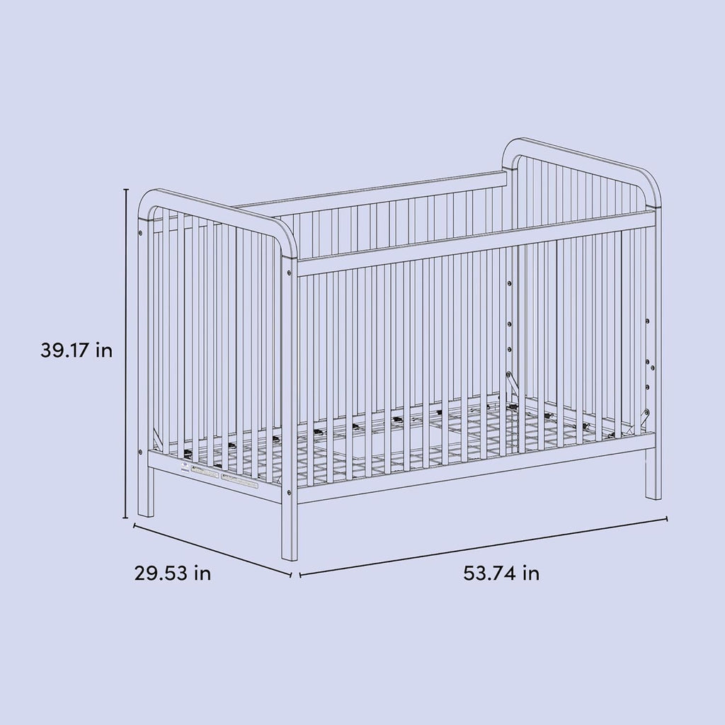 Storkcraft Pasadena 3-in-1 Convertible Crib – GREENGUARD Gold Certified, 100% Solid Wood, Fits Standard Crib Mattress, Converts to Toddler Bed and Daybed, 4 Mattress Heights (Black)