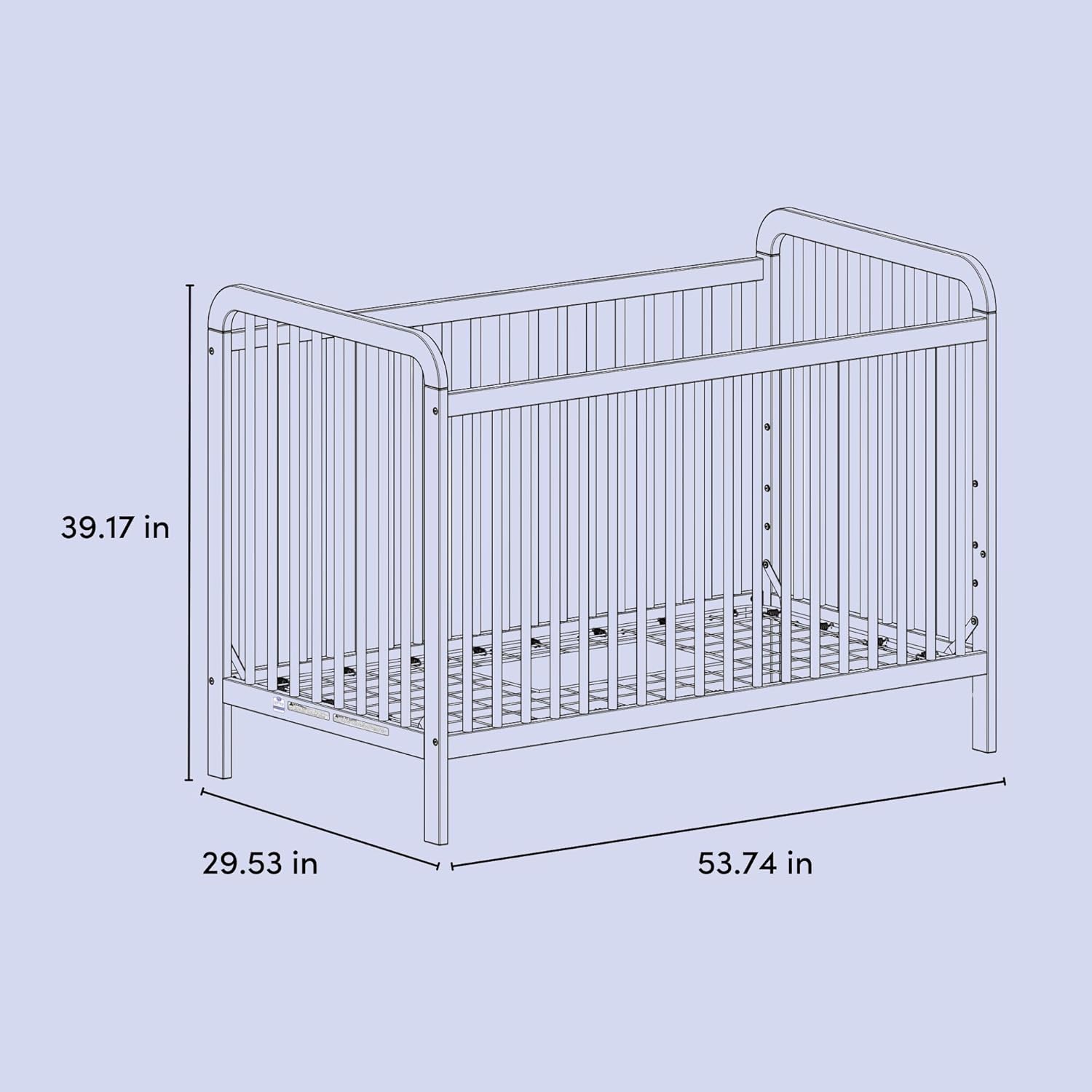 Storkcraft Pasadena 3-in-1 Convertible Crib – GREENGUARD Gold Certified, 100% Solid Wood, Fits Standard Crib Mattress, Converts to Toddler Bed and Daybed, 4 Mattress Heights (Black)