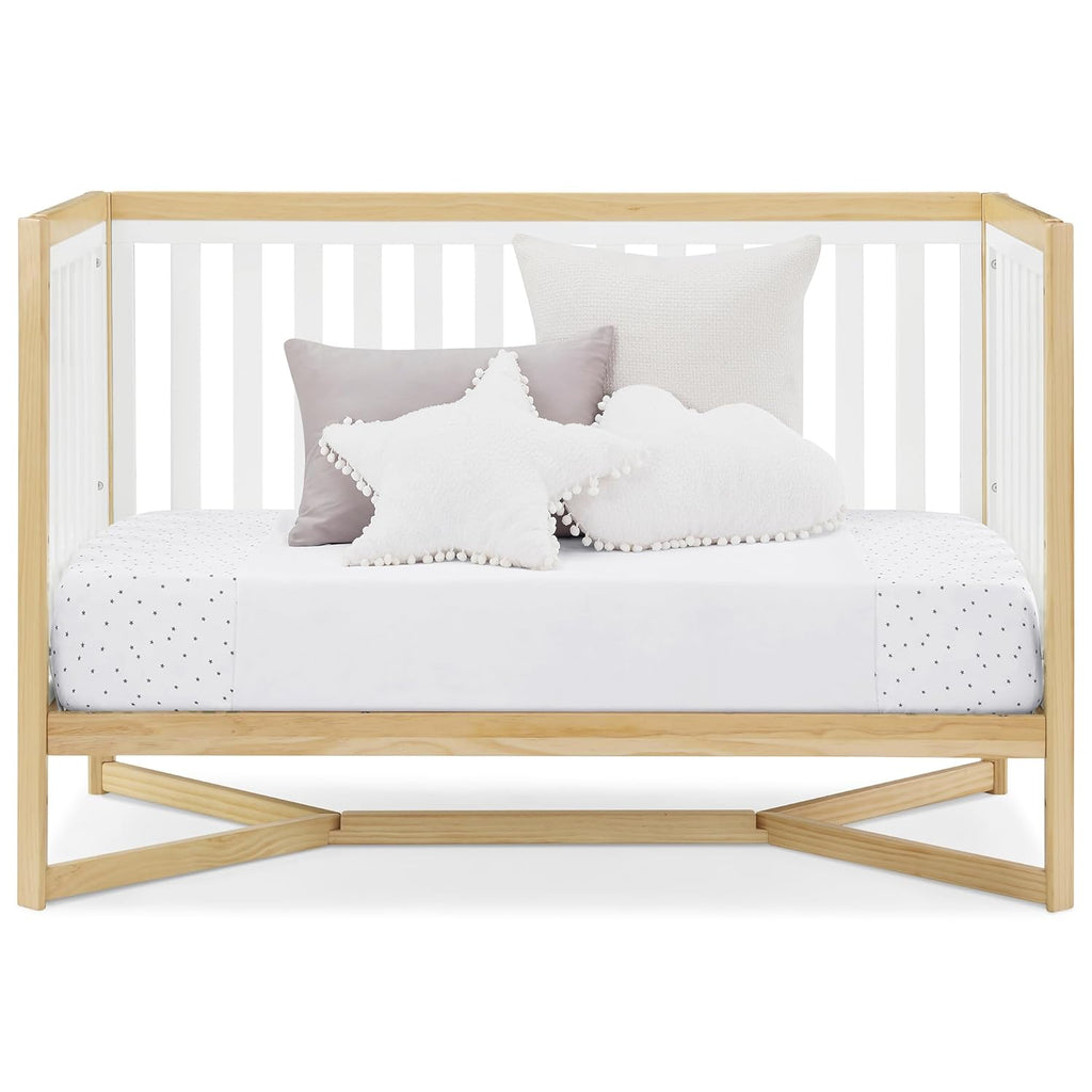 Delta Children Tribeca 4-in-1 Baby Convertible Crib, Bianca White/Natural