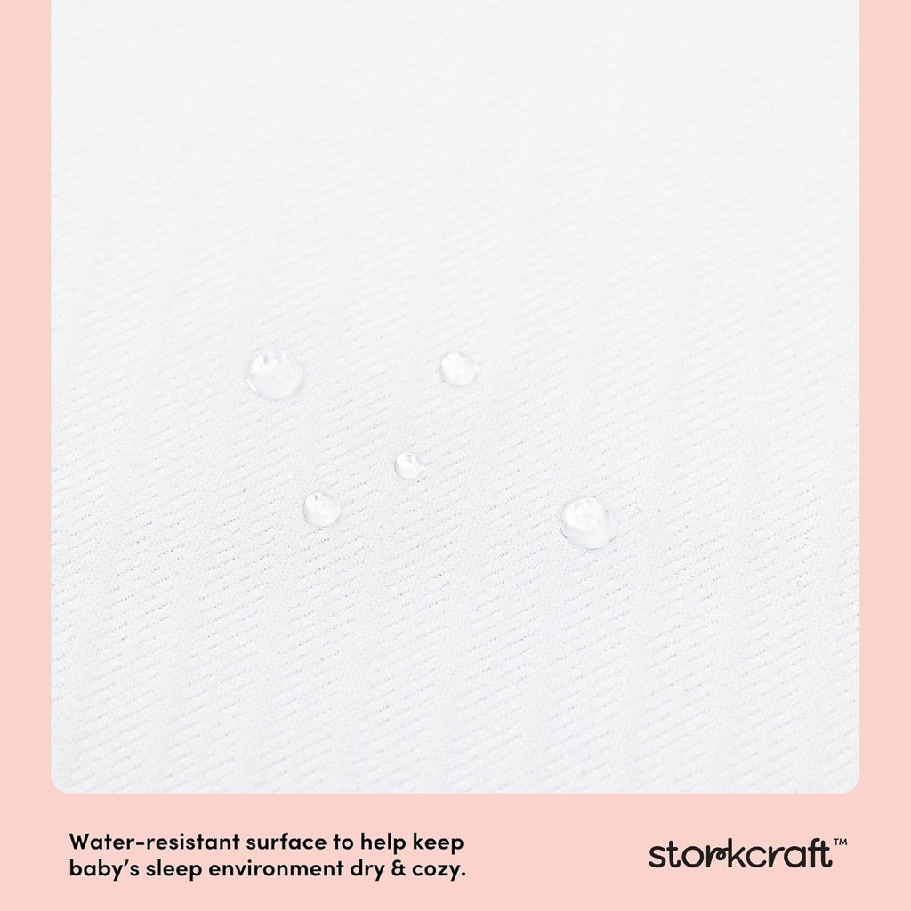 Storkcraft 6-Inch Grow-with-Me Crib & Toddler Mattress – Made in USA, Dual-Sided Baby Crib Mattress, Firm Support for Safe Sleep, GREENGUARD Gold Certified, Premium Soft Waterproof Washable Cover