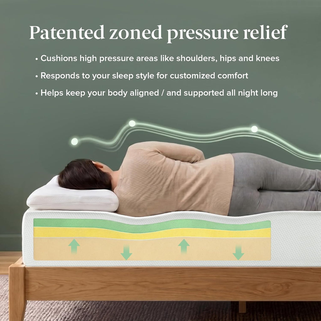 Zinus Green Tea Memory Foam Mattress 12 Inch, Pressure-Relieving Comfort & Full-Body Support, Naturally Fresh, Medium Firm Feel, CertiPUR-US & Oeko-TEX Certified Safe Materials, King