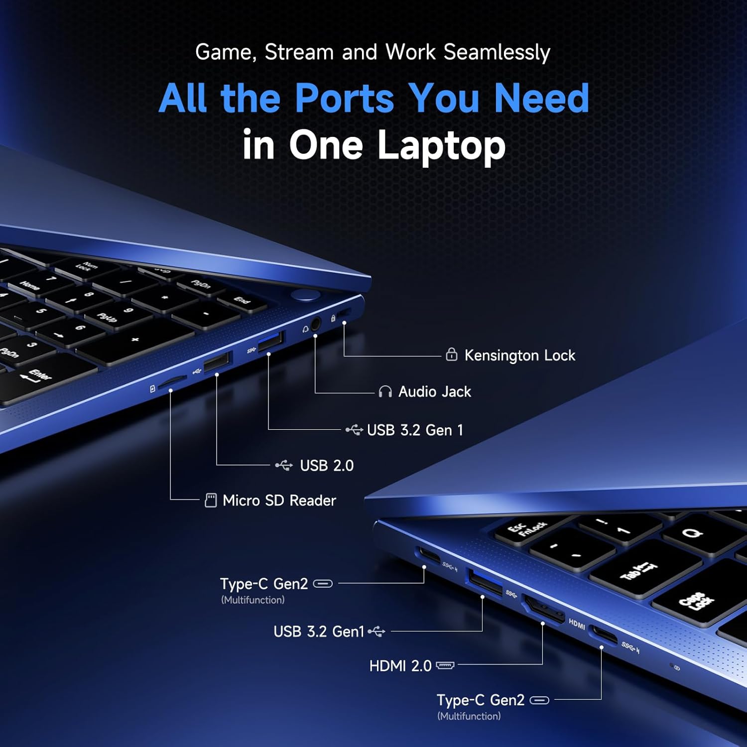 NIMO 2026 Laptop 15.6" FHD – AMD Ryzen 7 7735HS 8C/16T, Radeon 680M, 16GB DDR5, 1TB NVMe SSD, Backlit Keyboard, Fingerprint Unlock, 100W USB-C PD – Ideal for Students, Professionals, Creators
