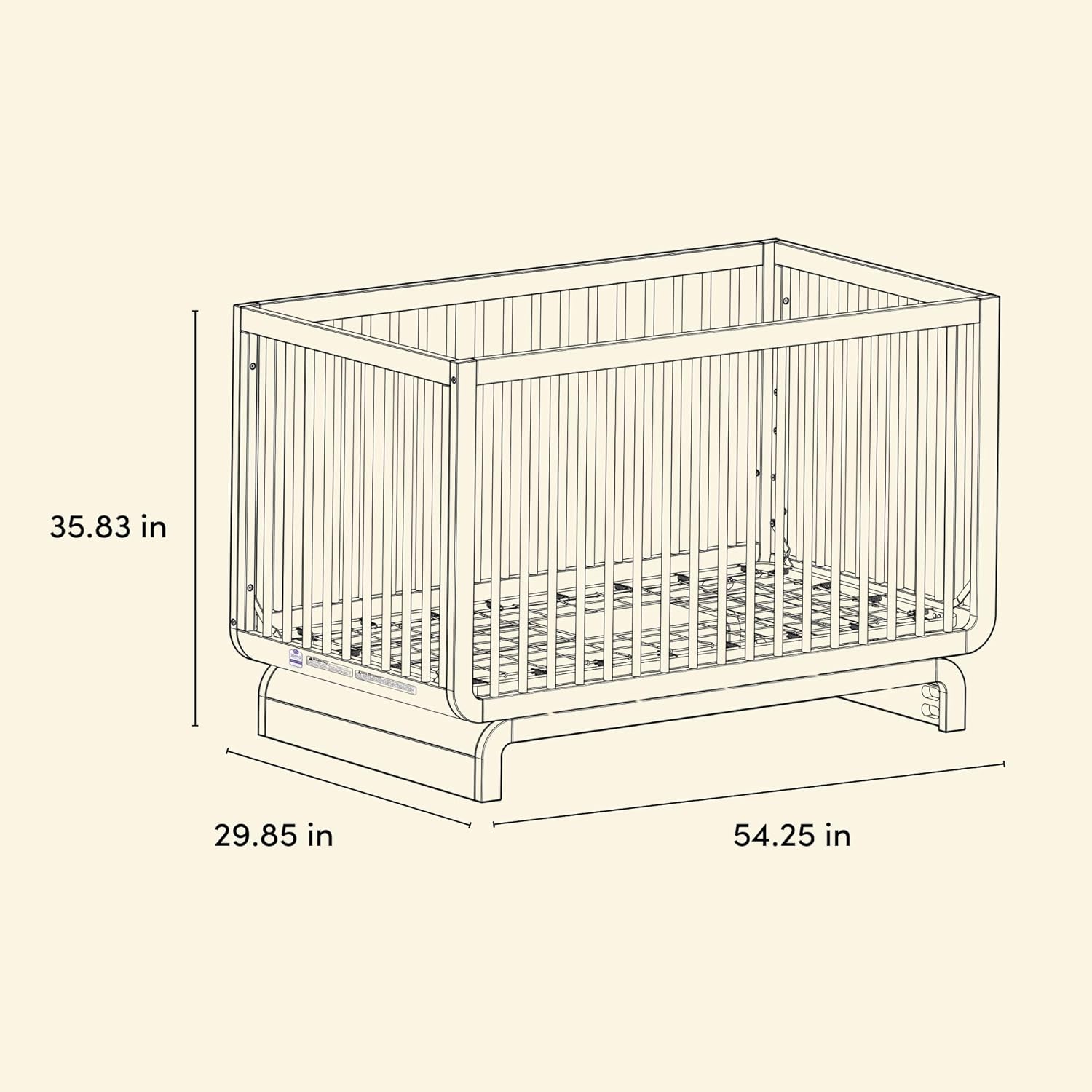 Storkcraft Santorini 5-in-1 Convertible Crib with Toddler Guardrail – GREENGUARD Gold Certified, Conversion Kit Included, 100% Solid Wood, Fits Standard Crib Mattress (Hazelnut)