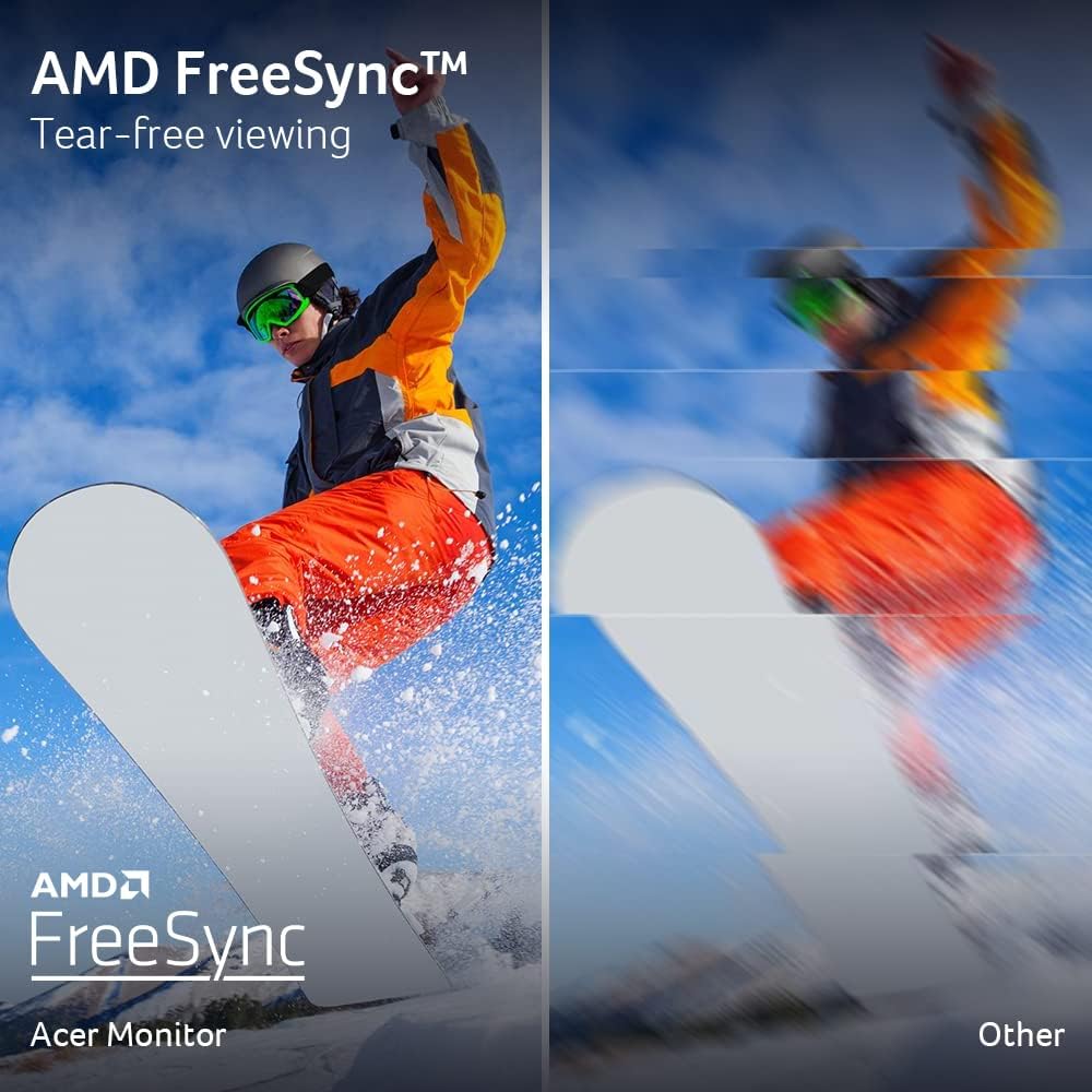 acer Nitro 31.5 Inch WQHD 2560 x 1440 1500R Curved Gaming Monitor | AMD FreeSync | Up to 180Hz Refresh | 1ms (VRB) | Tilt | One Display Port 1.4 & Two HDMI 2.0 | EDA323QU S3bmiiphx (Renewed)