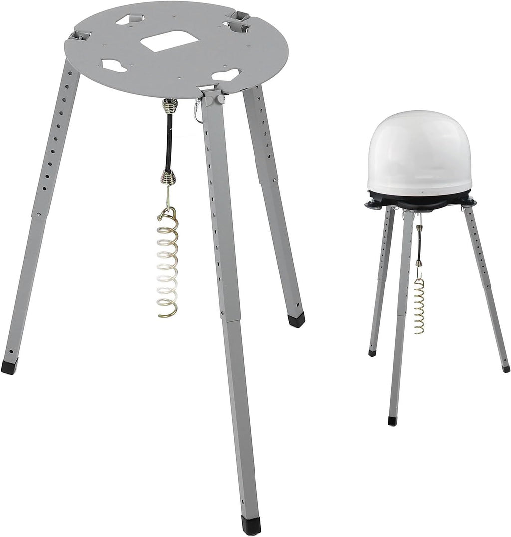 Satellite Tripod Mount TR 1518, 14.5 to 22 Adjustable Height Portable Dish Satellite Stand, Compatible with Carryout RV Satellite Antennas 11773