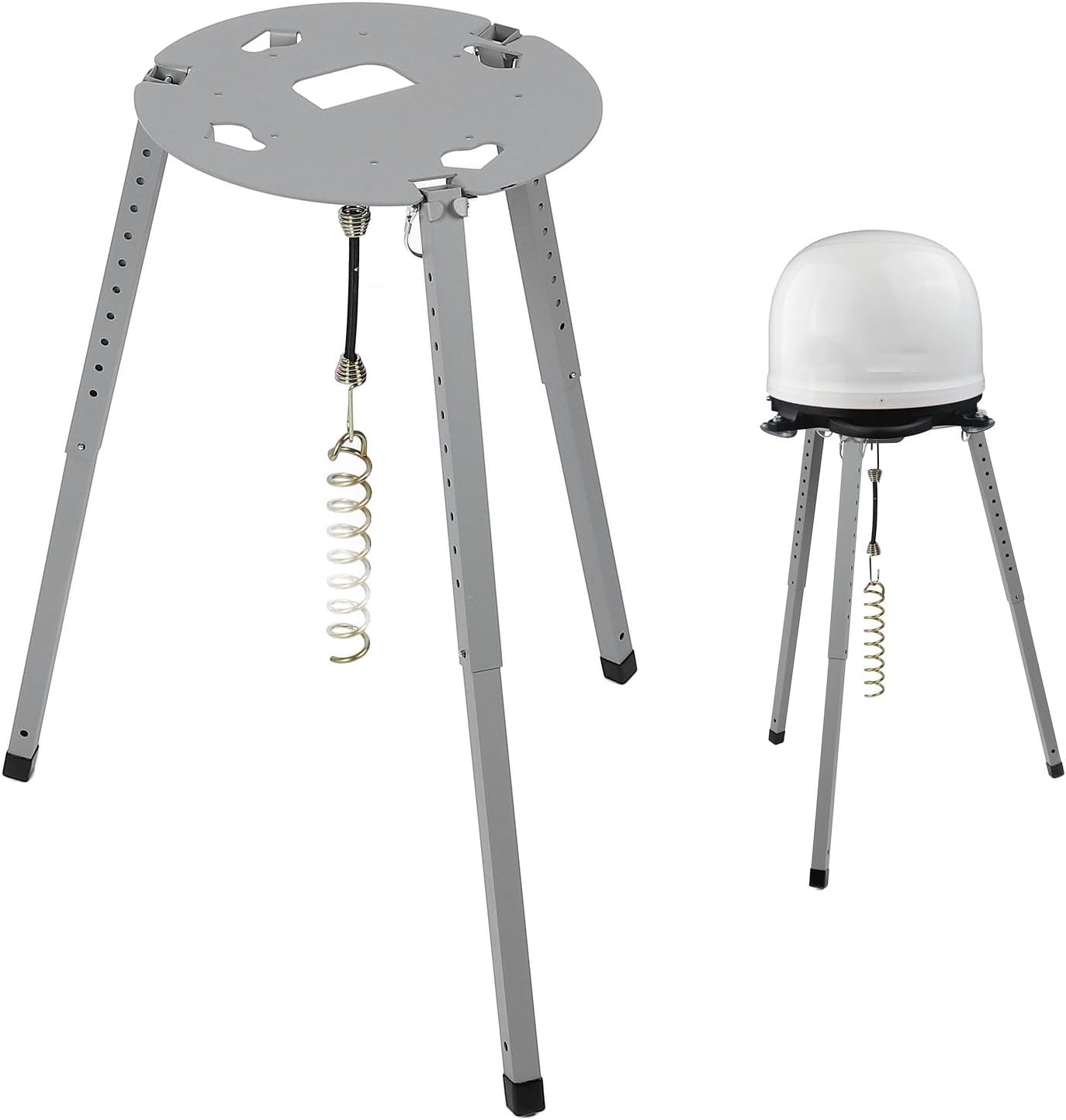 Satellite Tripod Mount TR 1518, 14.5 to 22 Adjustable Height Portable Dish Satellite Stand, Compatible with Carryout RV Satellite Antennas 11773