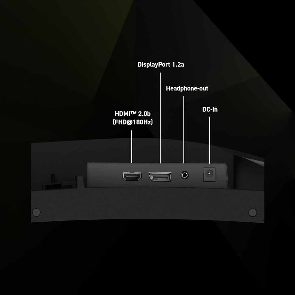 msi MAG 244C 24-inch 1920 x 1080 (FHD) Gaming Monitor, 180Hz, FreeSync, HDMI, DisplayPort, VESA Mountable, Tilt, Height Adjustable, Speaker, 1ms, Black