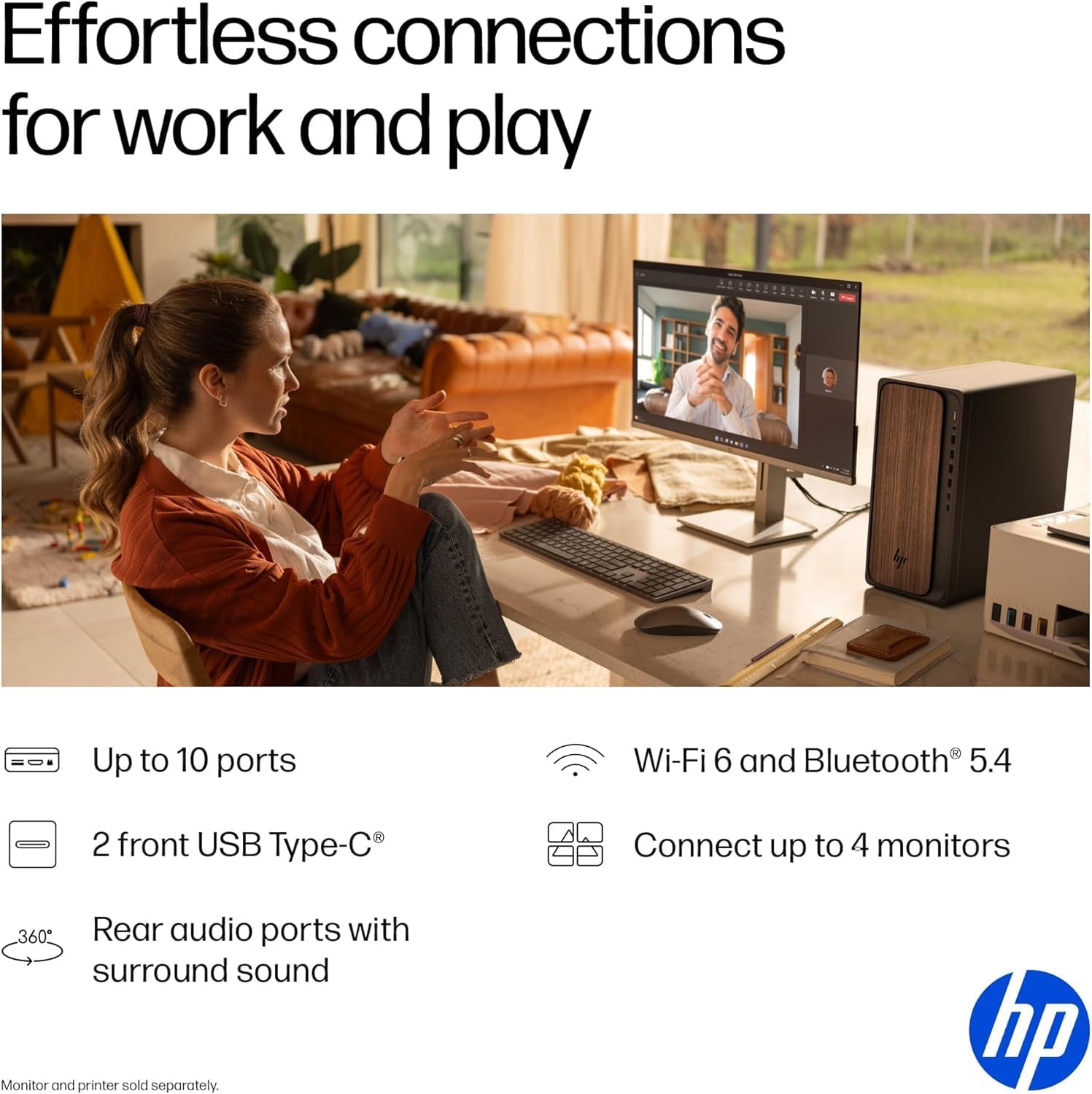 HP 2025 OmniDesk M03 Premium Business Next Gen AI Desktop Computer Intel Core Ultra 7 265(Beats i7-14700), 16GB DDR5 RAM, 1TB HDD + 256GB PCIe, Wi-Fi 6, DP, 2-Monitor Support 4K, HDMI, Windows 11