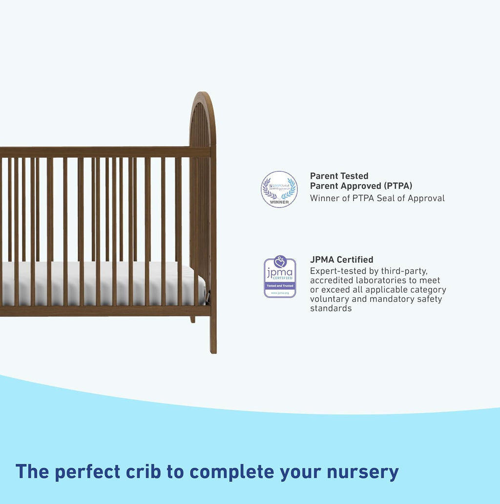 Graco Olivia Convertible Crib and Graco Premium Foam Crib & Toddler Bed Mattress Bundle (Hazelnut) – GREENGUARD Gold Certified, Standard Crib Mattress, Baby Crib Converts to Toddler Bed & Daybed
