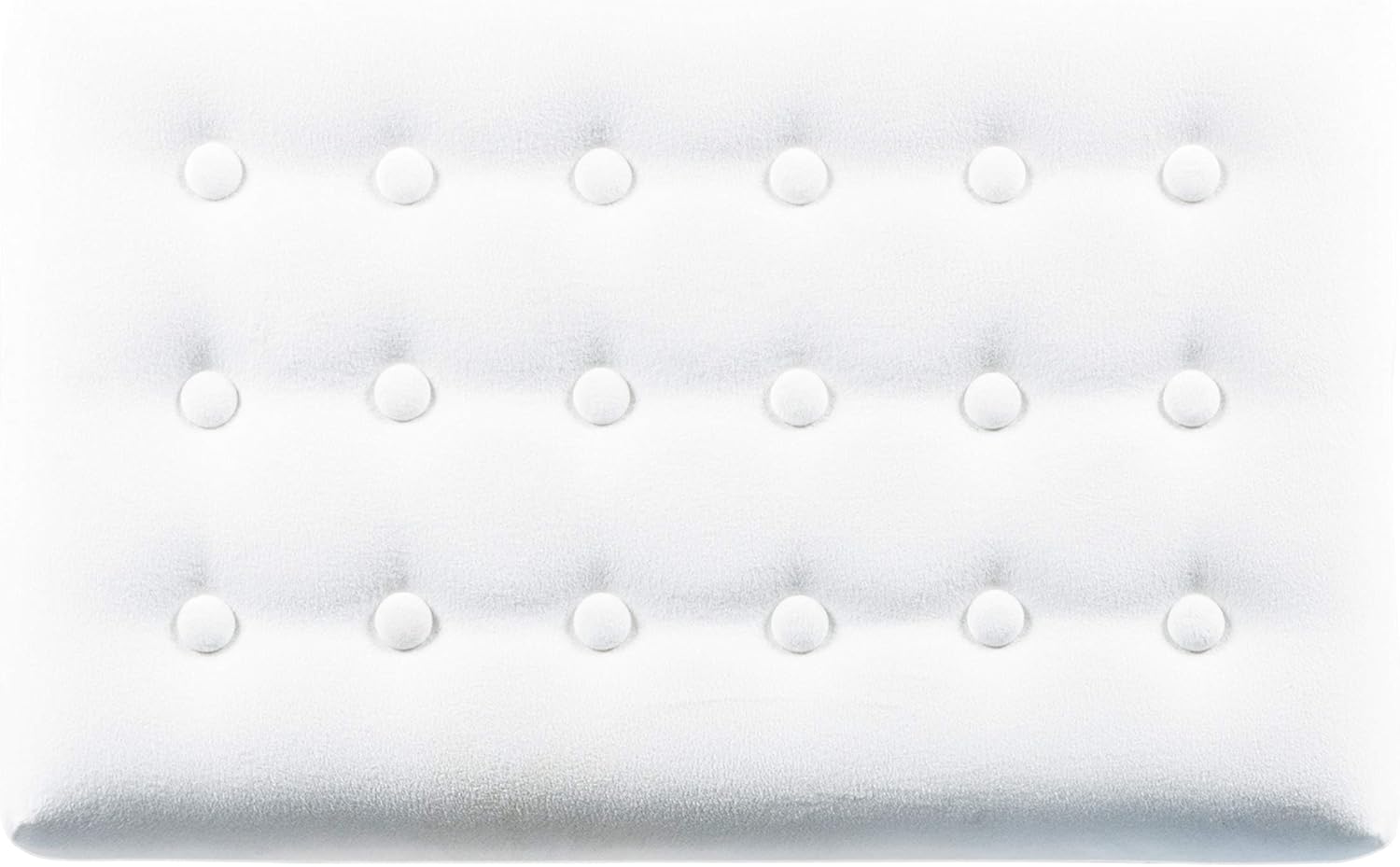 Homepop Home Decor | Upholstered Tufted Velvet Ottoman Bench | Ottoman Bench for Living Room & Bedroom, White