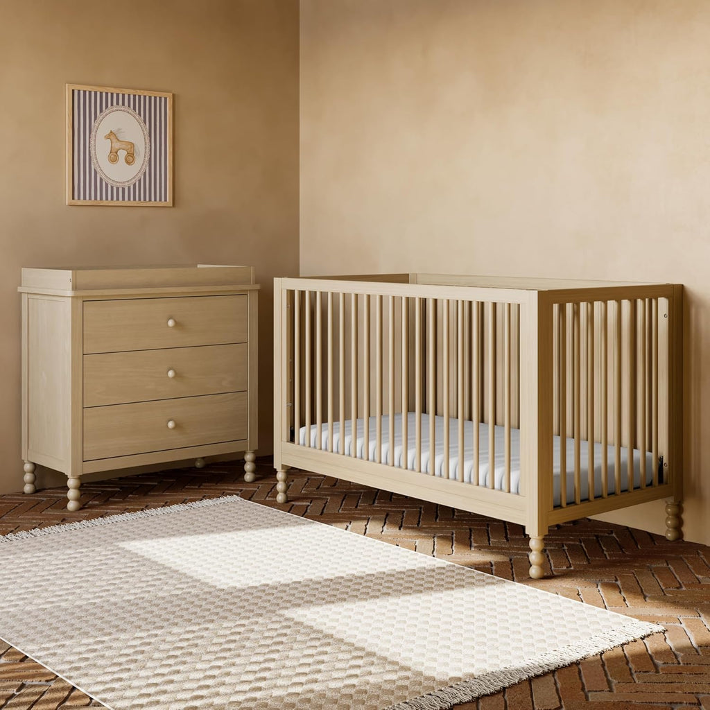 Storkcraft Rio 5-in-1 Convertible Crib and Toddler Guardrail – GREENGUARD Gold Certified, Toddler Bed Conversion Kit Included, Fits Baby Crib Mattress, Converts to Full Bed (Driftwood)