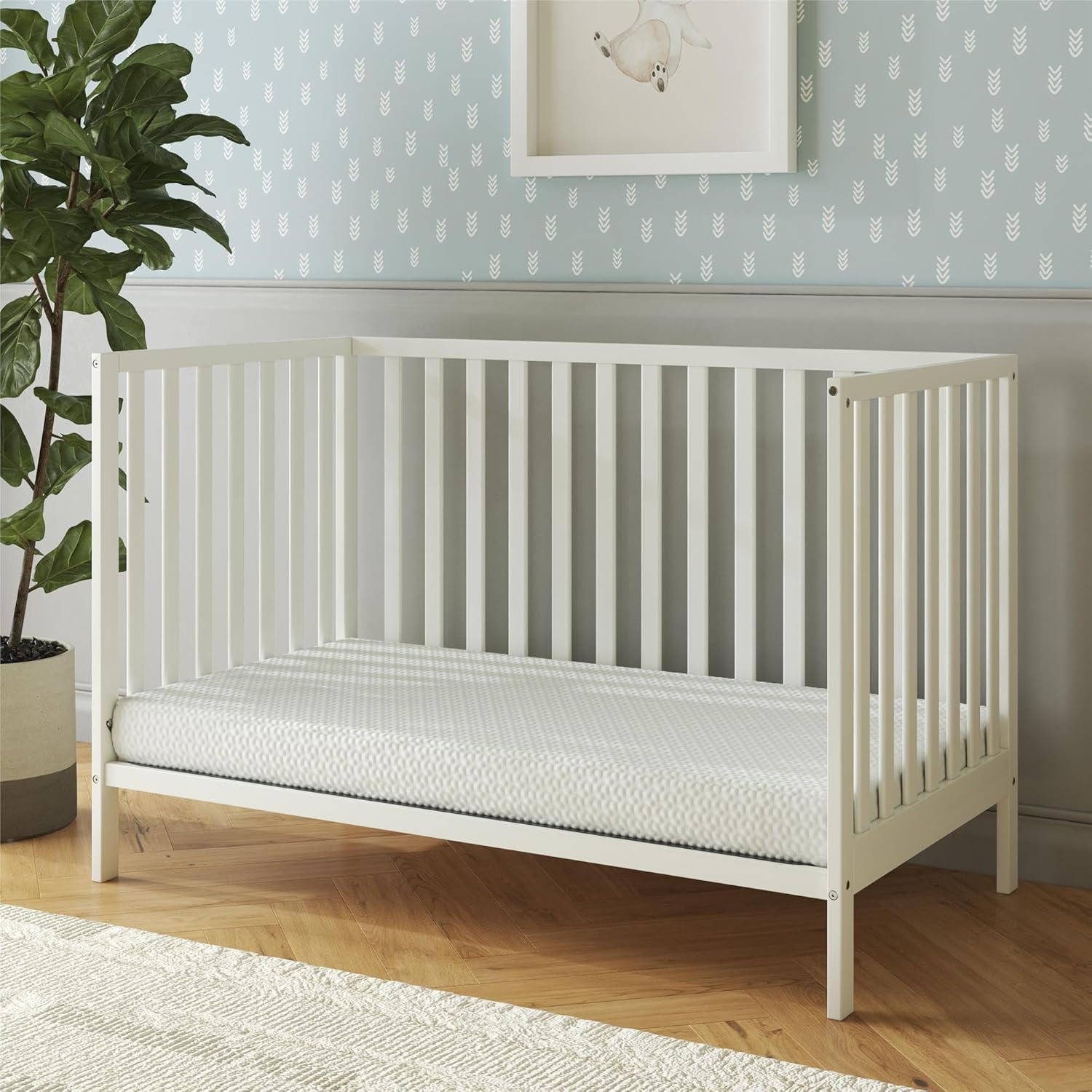 Safety 1st Heavenly Dreams Premium 4.5" Foam Baby Crib & Toddler Bed Mattress in a Box