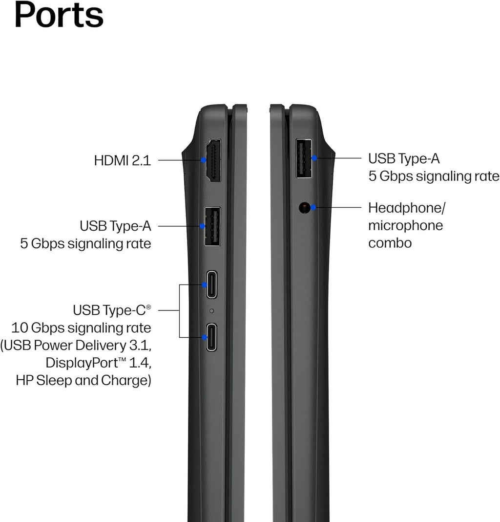 HP OmniBook 3 16" Next Gen AI PC FHD IPS Laptop, 8-Core Snapdragon X X1-26-100 Processor, 8GB DDR5 512GB SSD, Radeon 740M Graphics Copilot AI Win 11 Computer for Creator Business Gaming w/GM Accessory