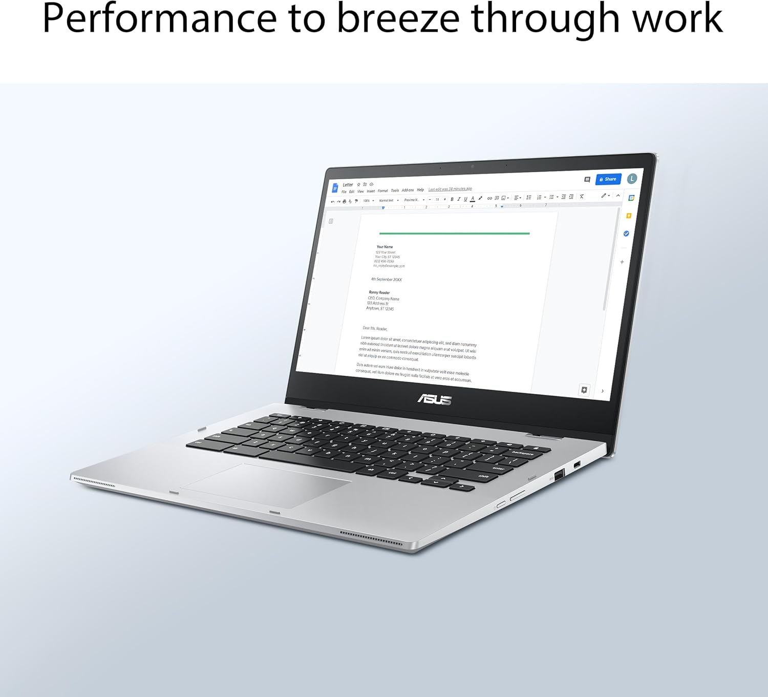 ASUS Chromebook Flip CX1 Convertible Laptop, 14" FHD NanoEdge 360-degree Touchscreen, Intel Celeron N4500 Processor, 128GB eMMC Storage, 8GB RAM, ChromeOS, Transparent Silver, CX1400FKA-AS88FT