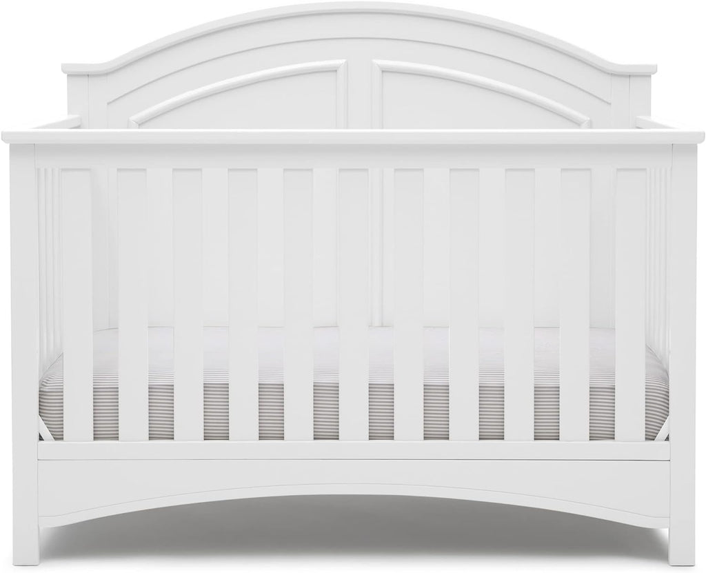 Delta Children Perry 6-in-1 Convertible Crib - Greenguard Gold Certified, Bianca White