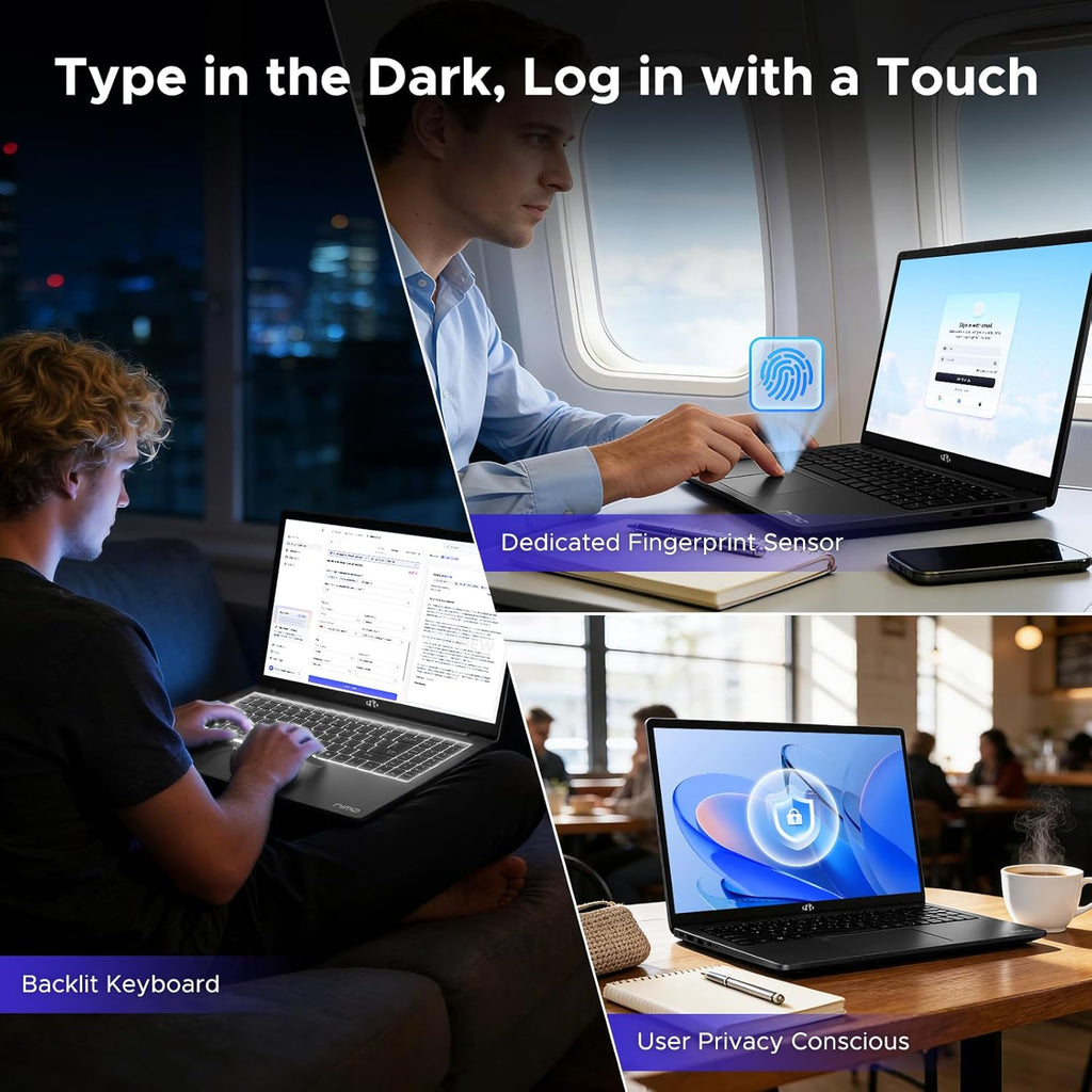 NIMO 15.6" IPS FHD-Business-Laptop, 8 Cores AMD Ryzen 7 Pro 6850U 32GB RAM 1TB SSD (Beat i7-1360P Up to 4.7GHz) Radeon 680M 100W Fast PD Backlit Keyboard for Content Creators & Student 2-Yr Warranty