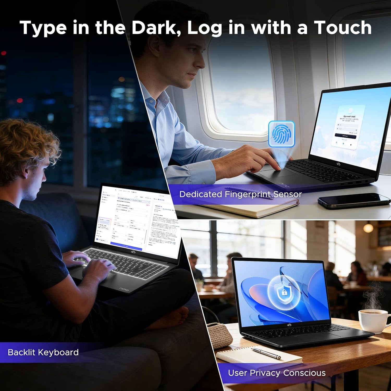 NIMO 15.6" IPS FHD-Business-Laptop, 8 Cores AMD Ryzen 7 Pro 6850U 32GB RAM 1TB SSD (Beat i7-1360P Up to 4.7GHz) Radeon 680M 100W Fast PD Backlit Keyboard for Content Creators & Student 2-Yr Warranty