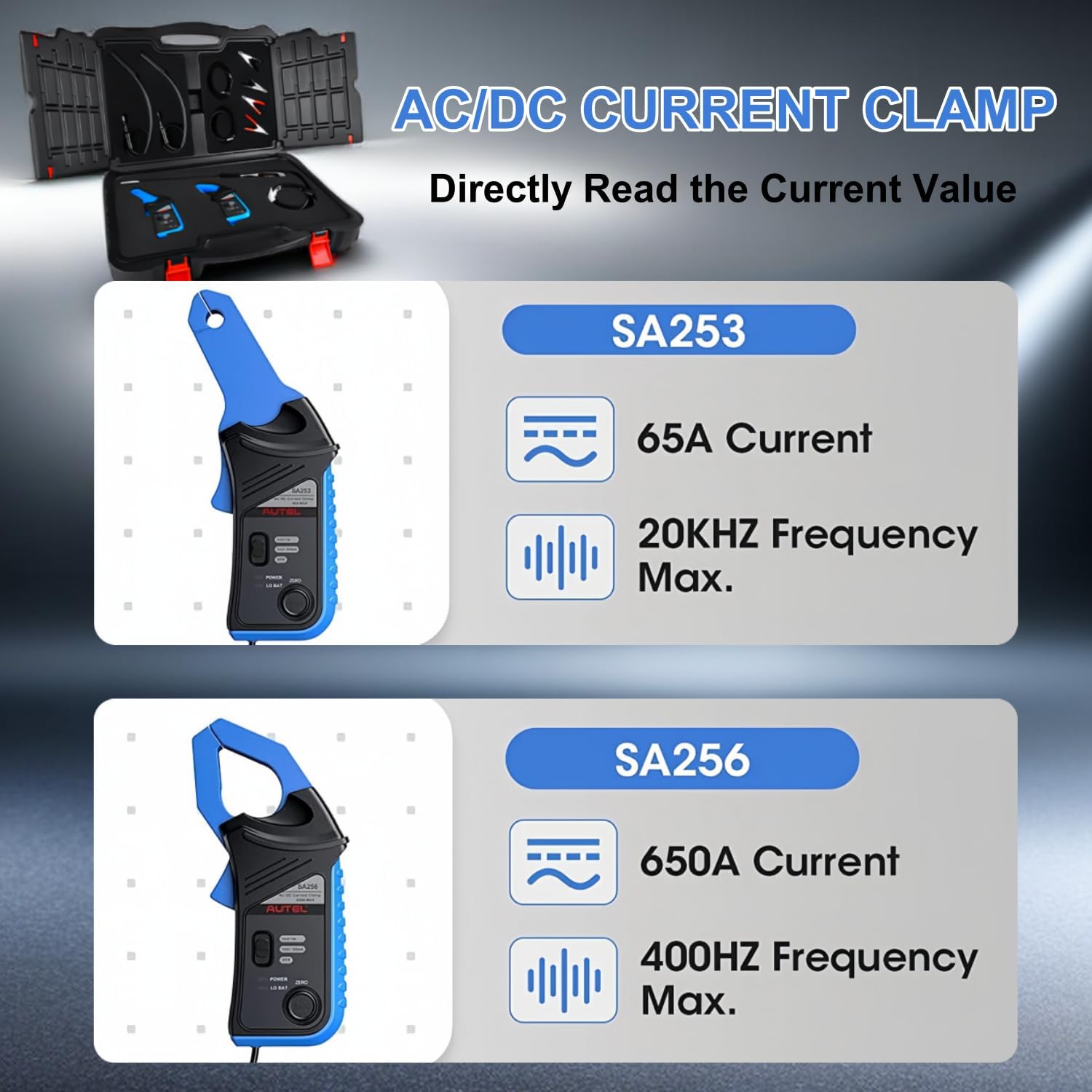 Autel MaxiSys MSOAK Oscilloscope Accessory Kit, Compatible with Autel Scanner Ultra S2/ Ultra/ MS919/ MP408, Includes 65/650A Current Clamps, Coil On Plug Probe, HT Extension Lead and Battery Clip