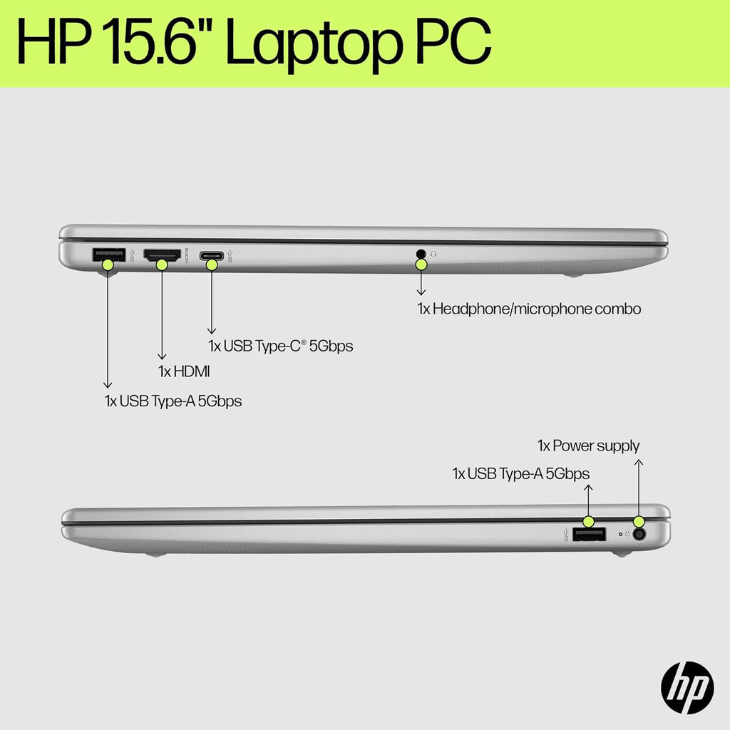 HP 15.6" FHD Laptop 2026 Edition with Copilot AI, 16GB RAM, 1TB SSD, Intel Processor, Long Battery Life, Lightweight 3.64 lbs, Microsoft 365, Windows 11 for Students & Office