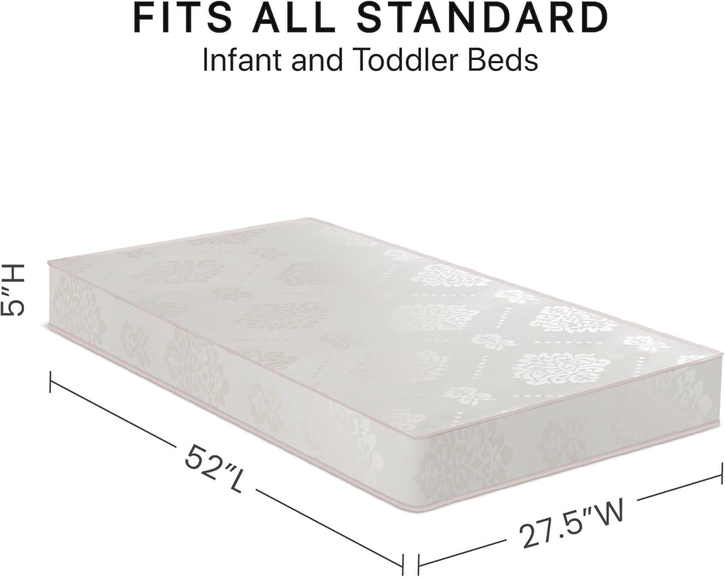 Beautyrest Beginnings Black Brilliant Sun 2-Stage Premium Crib and Toddler Mattress with Plant-Based Soy Foam and Gel Memory Foam