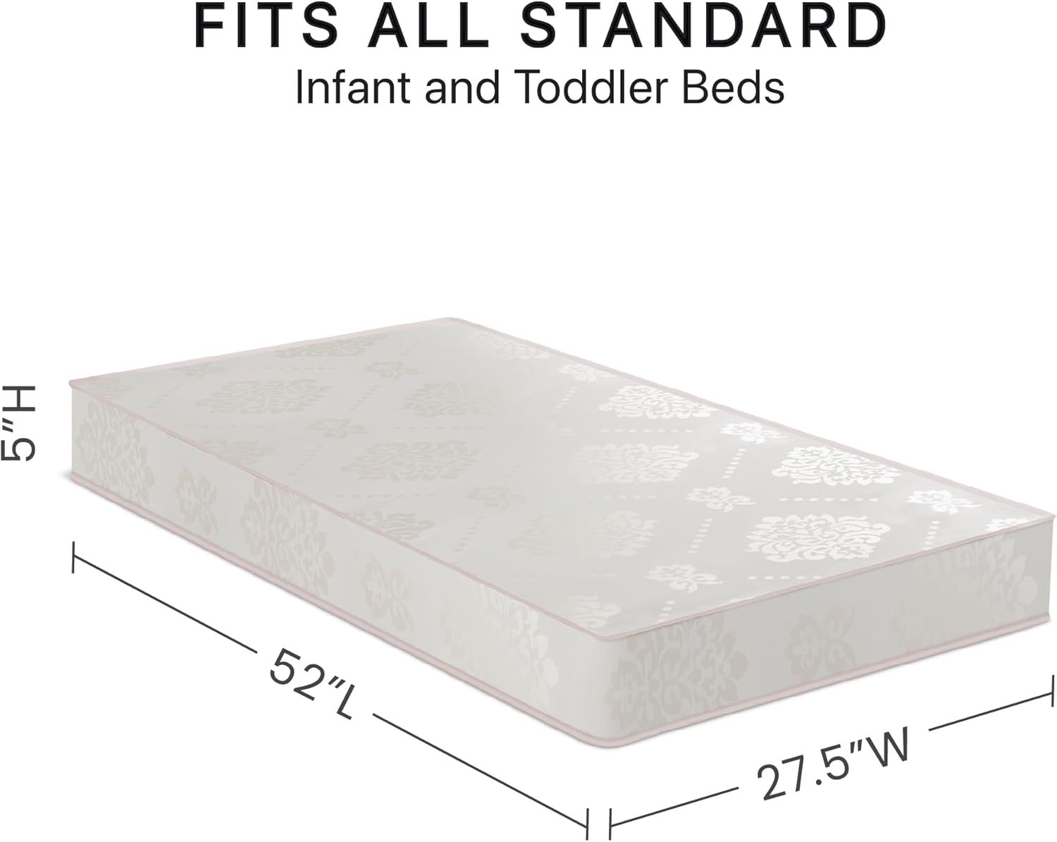 Beautyrest Beginnings Black Brilliant Sun 2-Stage Premium Crib and Toddler Mattress with Plant-Based Soy Foam and Gel Memory Foam