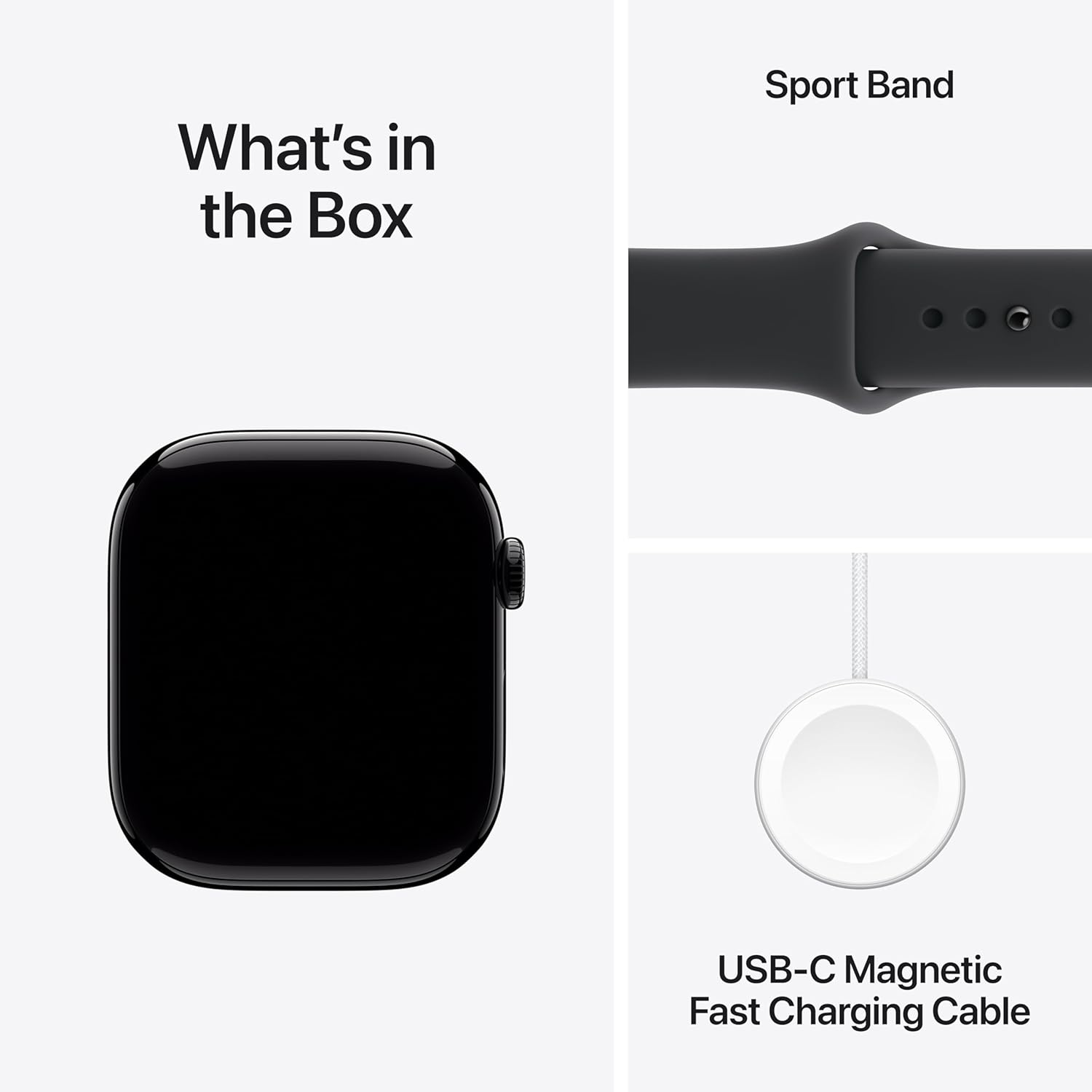 Apple Watch Series 11 GPS 46mm Smartwatch with Jet Black Aluminum Case with Black Sport Band - M/L. Sleep Score, Fitness Tracker, Health Monitoring, Always-On Display, Water Resistant