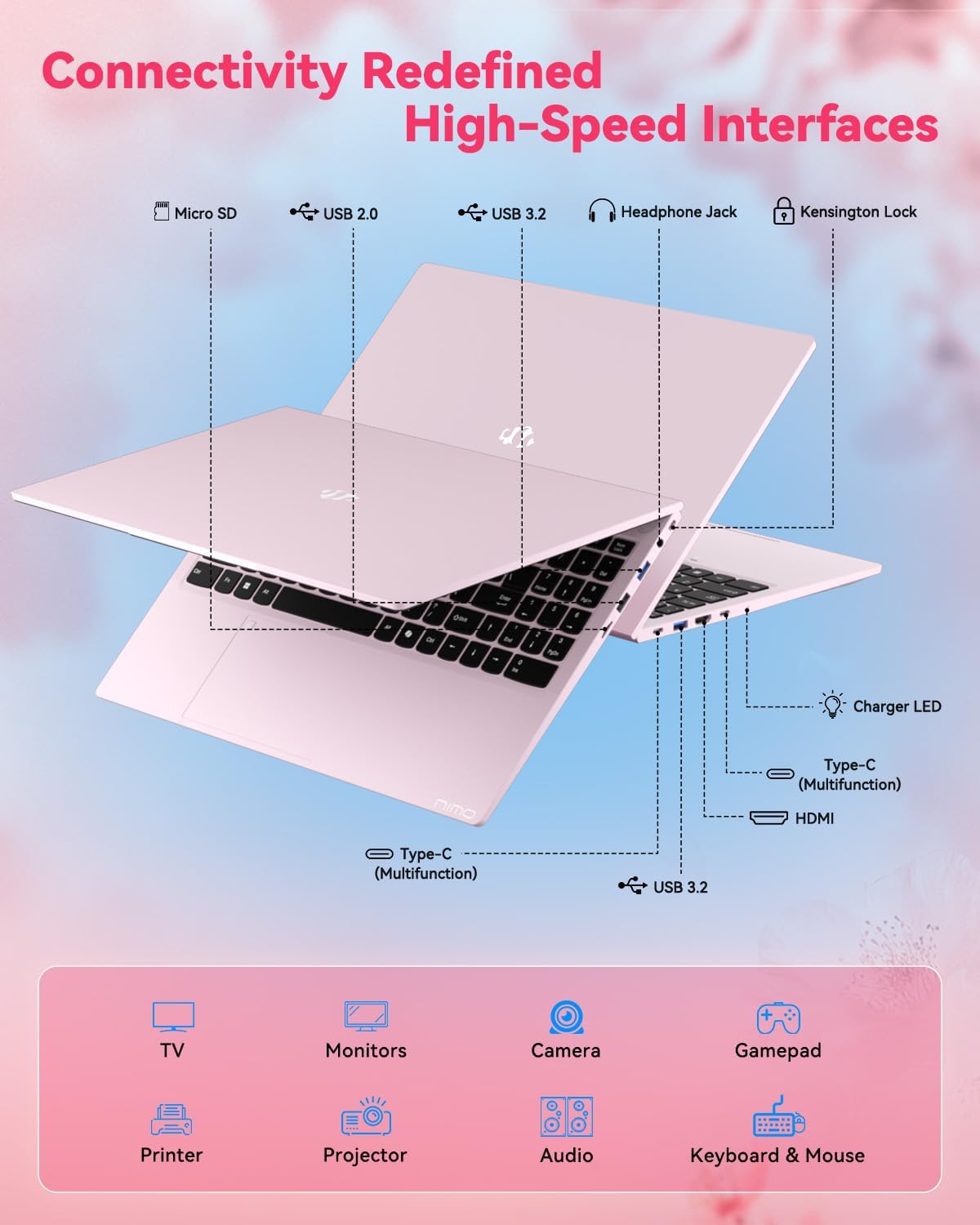 NIMO 15.6" Light-Gaming-Laptop, 8 Cores AMD Ryzen 7 Pro 6850U 16GB RAM 512GB SSD (Beat i7-1360P Up to 4.7GHz) Radeon 680M 100W Fast PD FHD Backlit Keyboard for Content Creators & Student 2-Yr Warranty