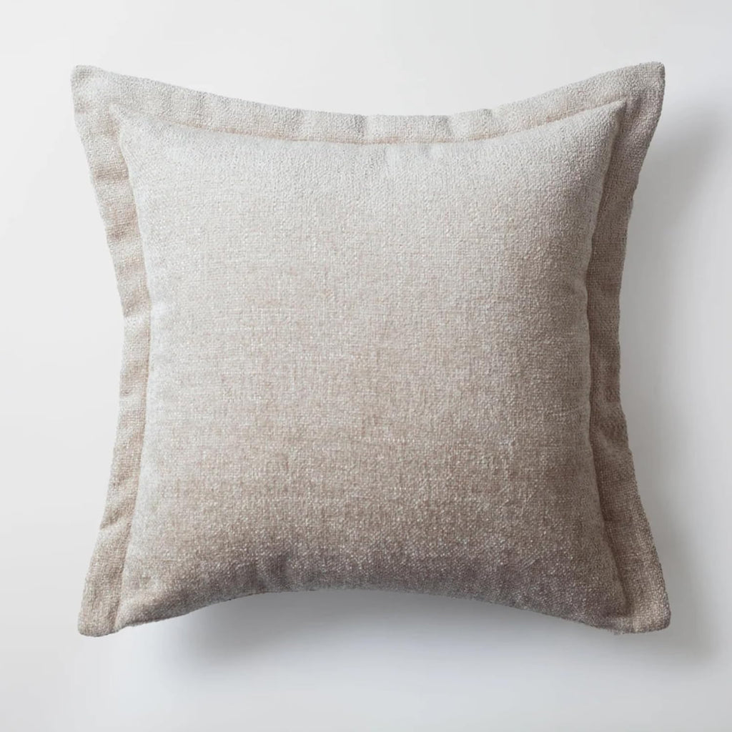 Set of 5 Throw Pillow Cover & 1 Piece Bed Runner Scarf 102"x47", Cushion Covers for Foot of Bedding Set Sofa & Bed, Cozy Decorative for Hotel/Bedroom, Beige