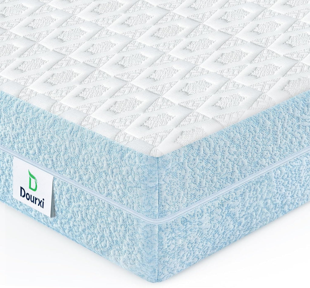 Dourxi Crib Mattress, Dual Firmness Soft & Firm Memory Foam Toddler Mattress with Breathable Washable Cover, CertiPUR-US Certified, Baby Mattresses 52" x 27.5" x 4.5" for Crib and Toddler Bed